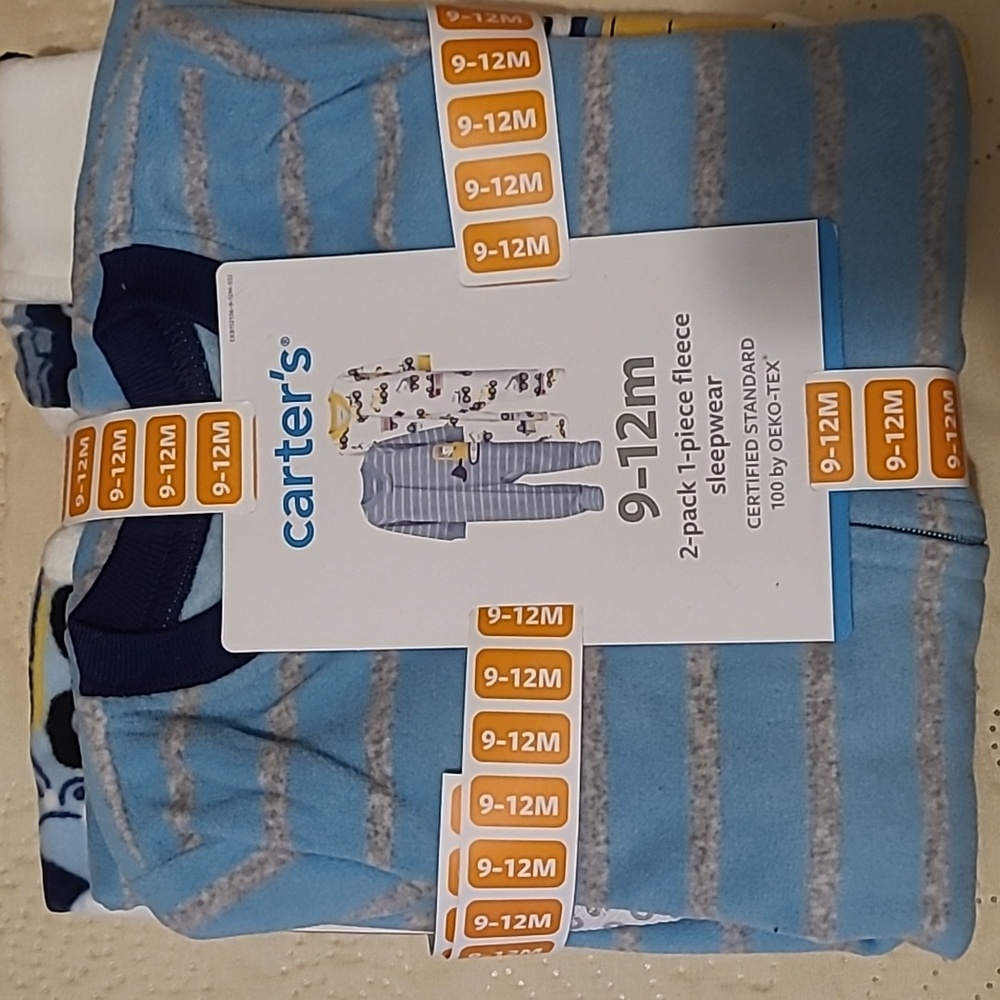 2pk Carters fleece sleepwear